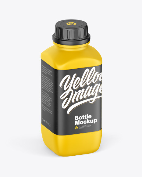 Download Matte Plastic Bottle Mockup Half Side View In Bottle Mockups On Yellow Images Object Mockups PSD Mockup Templates