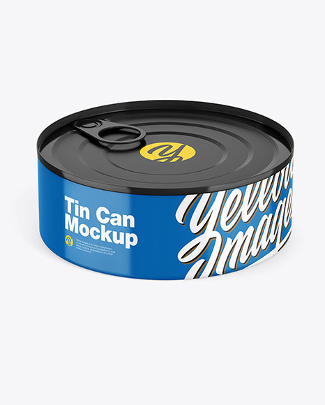 Glossy Tin Can Mockup