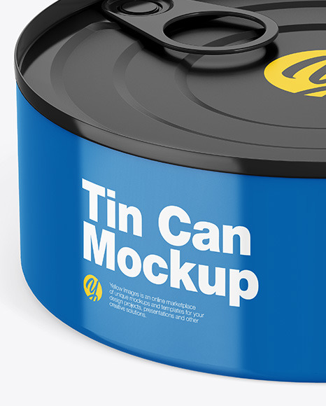 Glossy Tin Can Mockup PSD #1