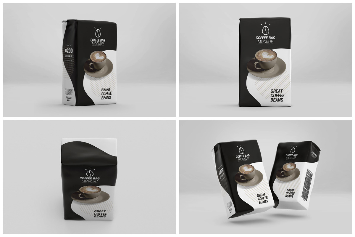 Download Coffee Bag Mockup In Packaging Mockups On Yellow Images Creative Store PSD Mockup Templates