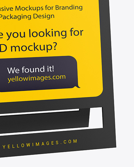 Download Pavement Sign Mockup In Indoor Advertising Mockups On Yellow Images Object Mockups PSD Mockup Templates