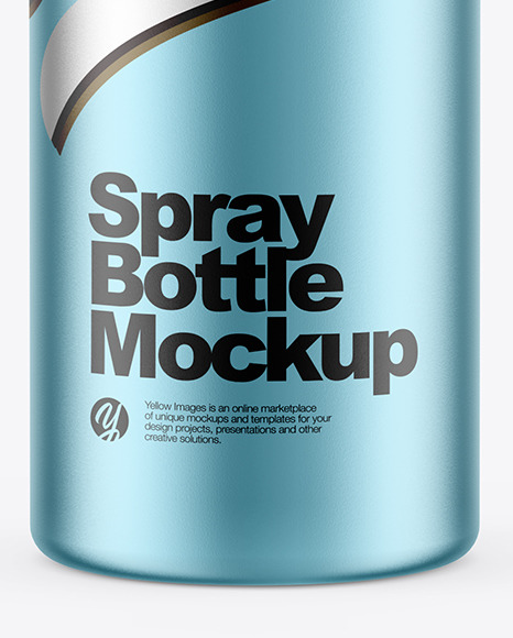 Metallic Spray Bottle Mockup PSD #1