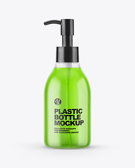 Clear Pump Bottle Mockup In Bottle Mockups On Yellow Images Object Mockups