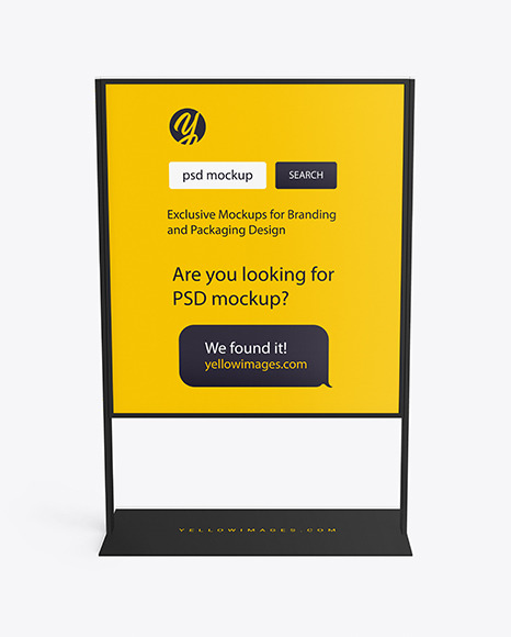 Stand Mockup In Outdoor Advertising Mockups On Yellow Images Object Mockups