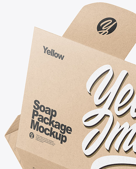 Download Opened Kraft Paper Box Psd Mockup Yellowimages