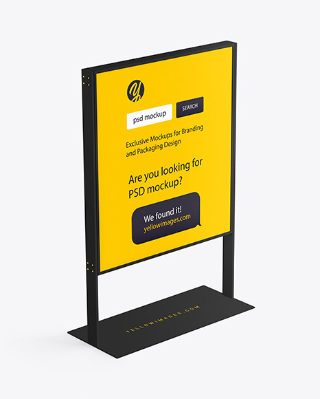 Download Stand Mockup In Outdoor Advertising Mockups On Yellow Images Object Mockups Yellowimages Mockups