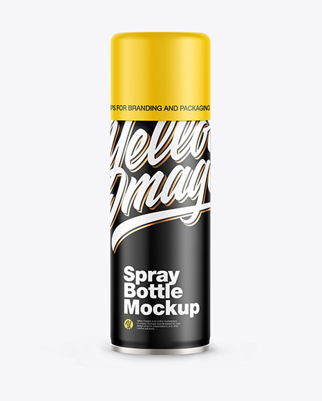 Matte Spray Bottle Mockup In Bottle Mockups On Yellow Images Object Mockups