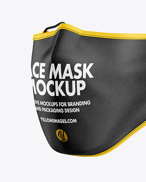 Download Face Mask Mockup In Apparel Mockups On Yellow Images Object Mockups PSD Mockup Templates