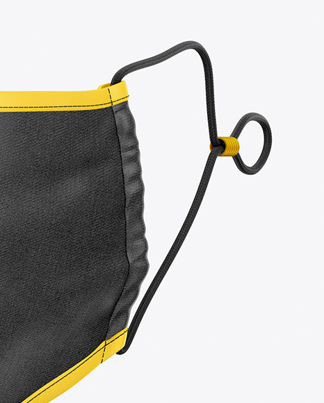 Face Mask Mockup In Apparel Mockups On Yellow Images Object Mockups