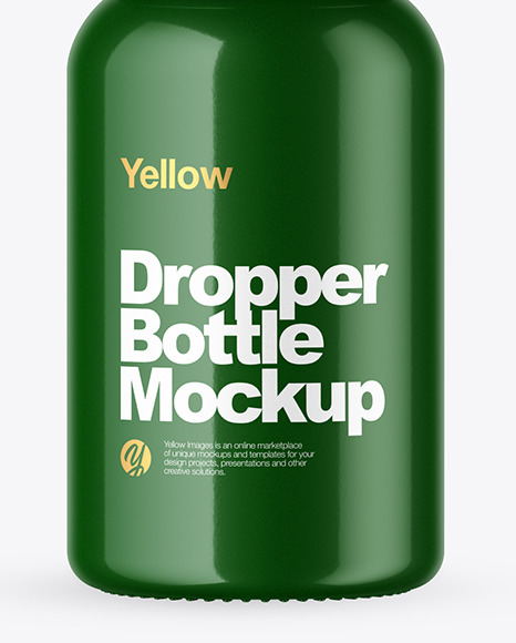Glossy Dropper Bottle Mockup PSD #1