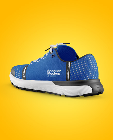 Sneaker Mockup In Apparel Mockups On Yellow Images Object Mockups