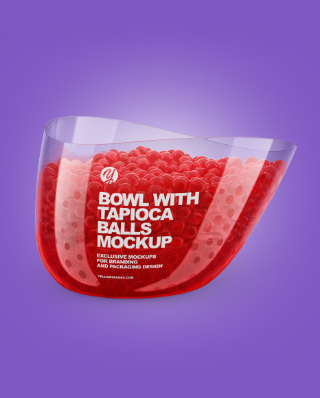 Bowl with Tapioca Balls Mockup PSD #5