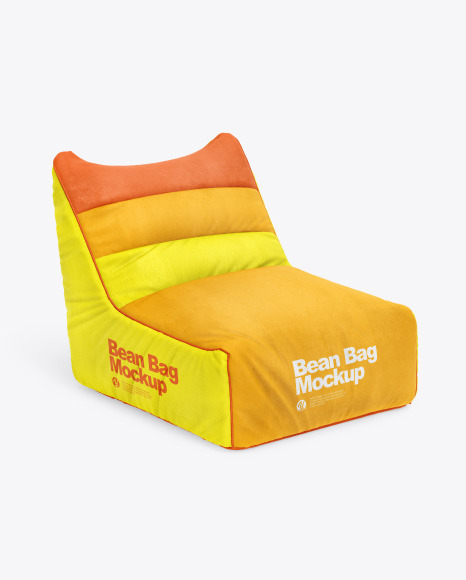 Download Bean Bag Mockup In Object Mockups On Yellow Images Object Mockups PSD Mockup Templates