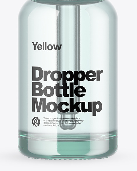 Clear Glass Dropper Bottle Mockup PSD #1