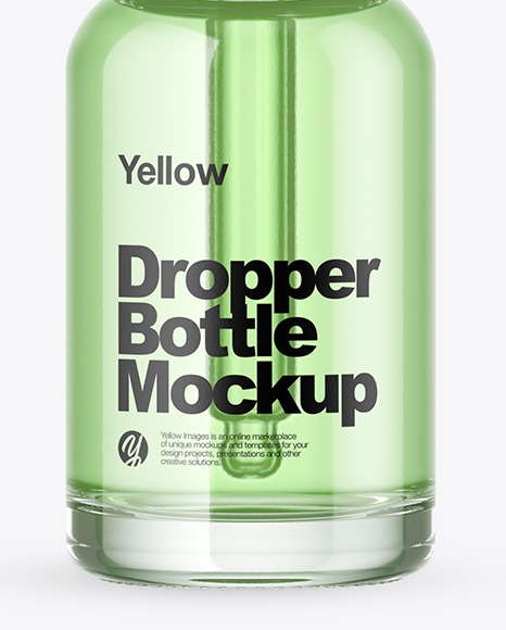 Clear Glass Dropper Bottle Mockup PSD #1