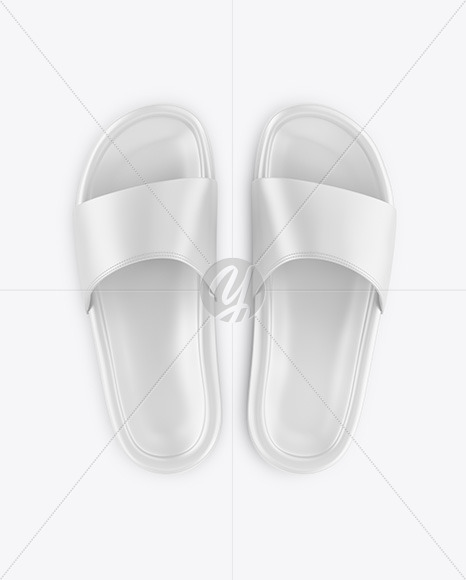 Download Flip Flops Mockup Top View In Apparel Mockups On Yellow Images Object Mockups