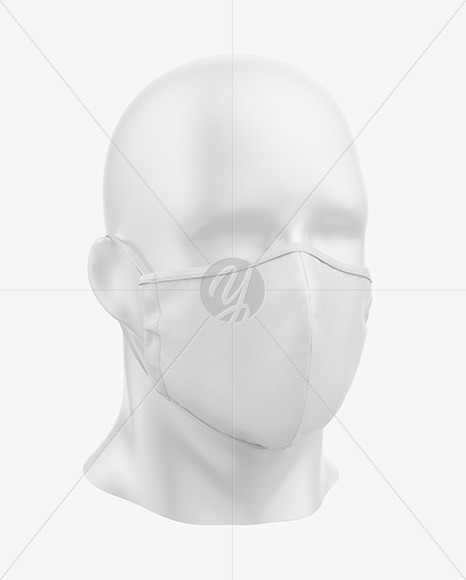 Face Mask Mockup In Apparel Mockups On Yellow Images Object Mockups