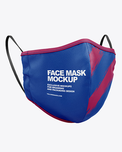 Download Face Mask Mockup In Apparel Mockups On Yellow Images Object Mockups