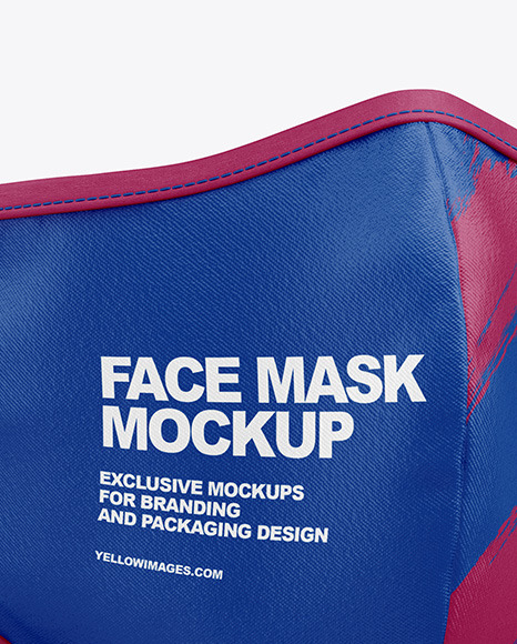 Download Free Face Mask Mockup In Apparel Mockups On Yellow Images Object Mockups PSD Mockups