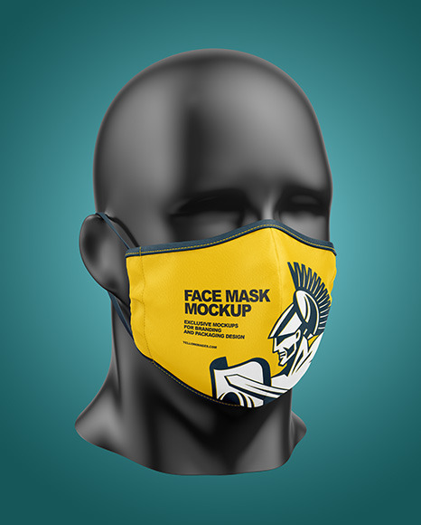 Download Face Mask Mockup In Apparel Mockups On Yellow Images Object Mockups