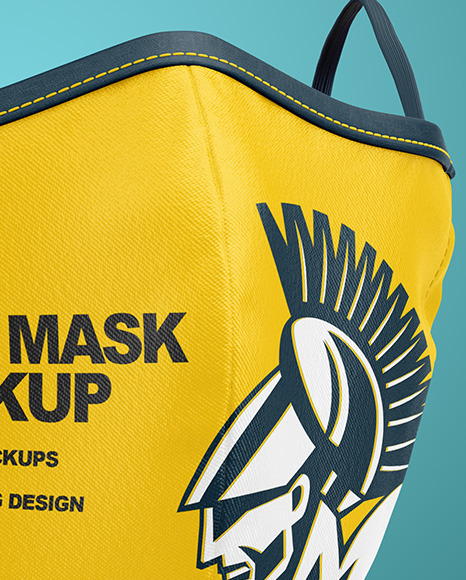 Download Face Mask Mockup In Apparel Mockups On Yellow Images Object Mockups