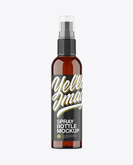 Download Amber Spray Bottle Mockup in Bottle Mockups on Yellow ...