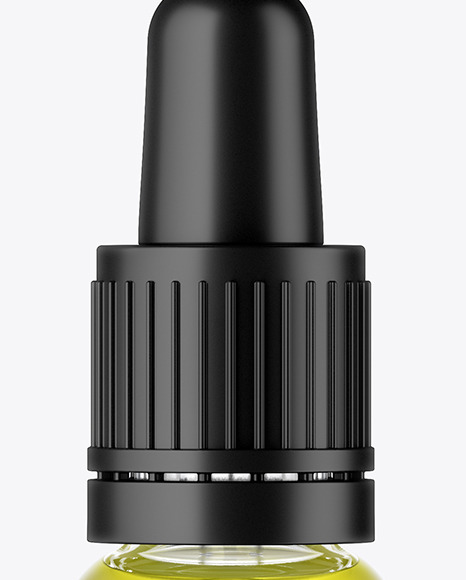 Clear Glass Dropper Bottle w  Oil Mockup PSD #2