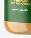 Clear Glass Jar with Peanut Butter Mockup