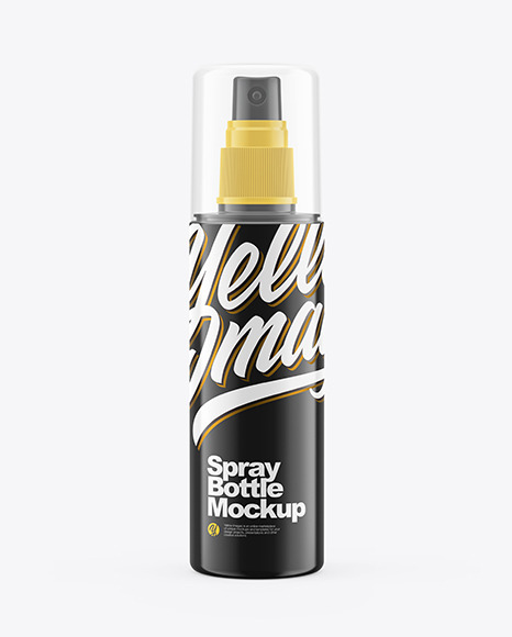 Download Glossy Spray Bottle Mockup Yellow Author