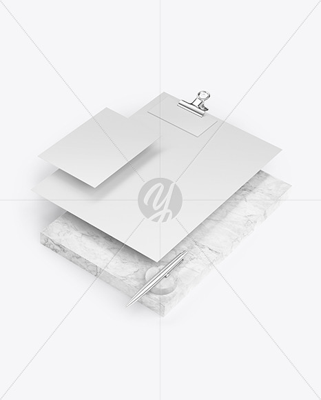 Download Papers Business Card Pen With Marble In Stationery Mockups On Yellow Images Object Mockups PSD Mockup Templates