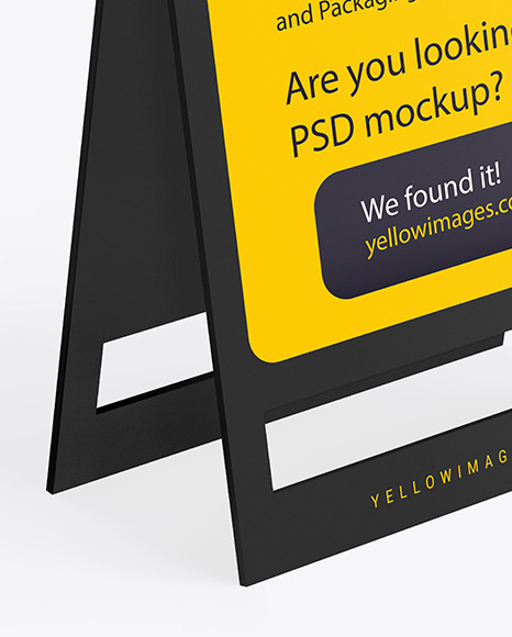 Pavement Sign Mockup PSD #2