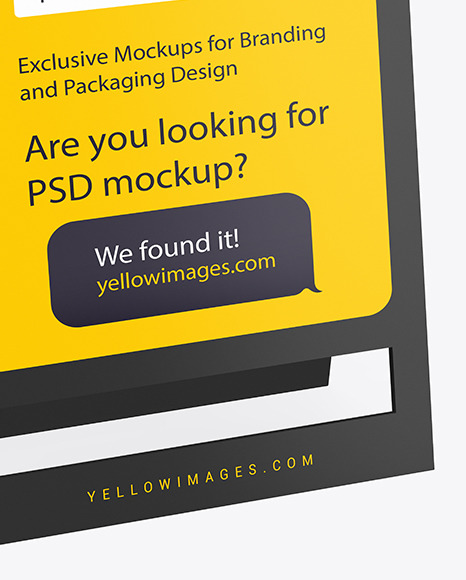 Download Pavement Sign Mockup In Indoor Advertising Mockups On Yellow Images Object Mockups PSD Mockup Templates