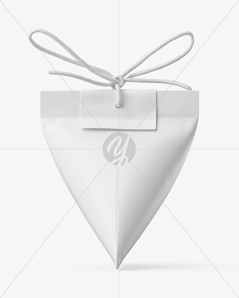 Download Triangle Matte Paper Packaging With Rope Bow Mockup in ...