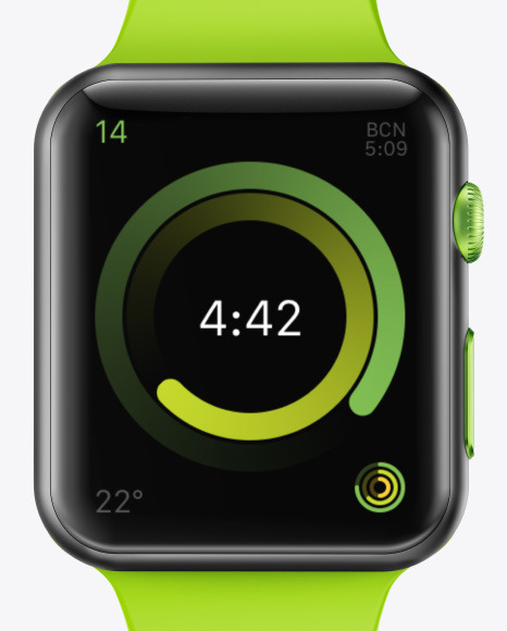 Download Apple Watch Mockup In Device Mockups On Yellow Images Object Mockups PSD Mockup Templates