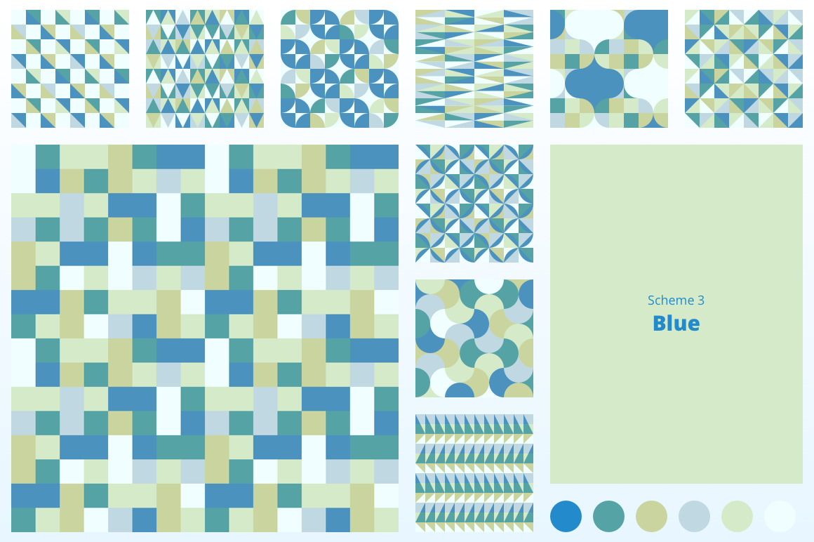 10x5 Seamless Geometric Patterns