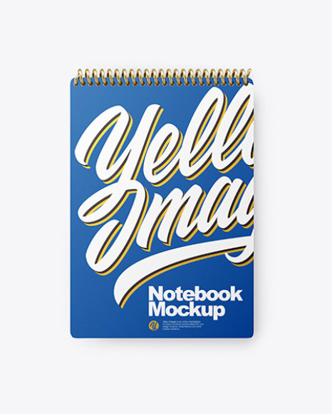 Download Notebook Mockup In Stationery Mockups On Yellow Images Object Mockups PSD Mockup Templates