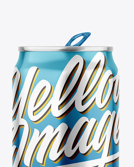 Metallic Drink Can Mockup PSD #2