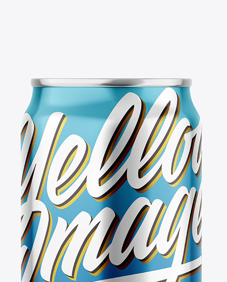 Metallic Drink Can Mockup PSD #1