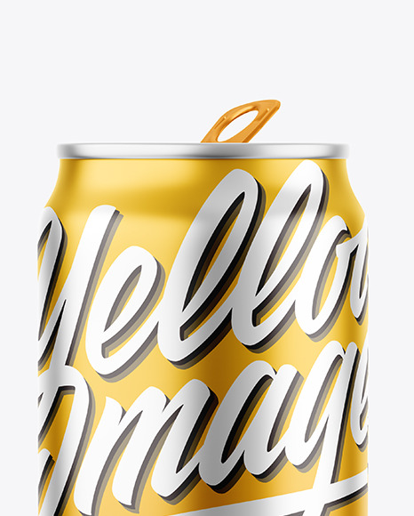 Matte Metallic Drink Can Mockup PSD #2
