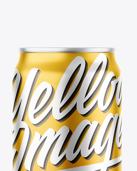 Matte Metallic Drink Can Mockup PSD #1