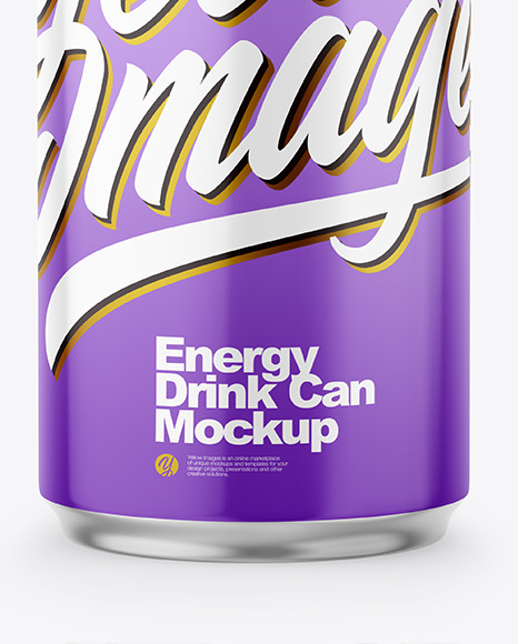 Metallic Drink Can With Glossy Finish Mockup PSD #6