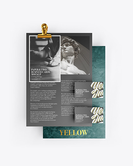 Download Cosmetic Business Card Mockup Yellowimages