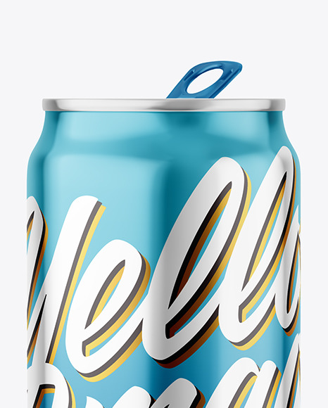 Metallic Drink Can Mockup PSD #2