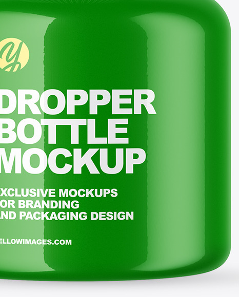 Glossy Dropper Bottle Mockup PSD #1