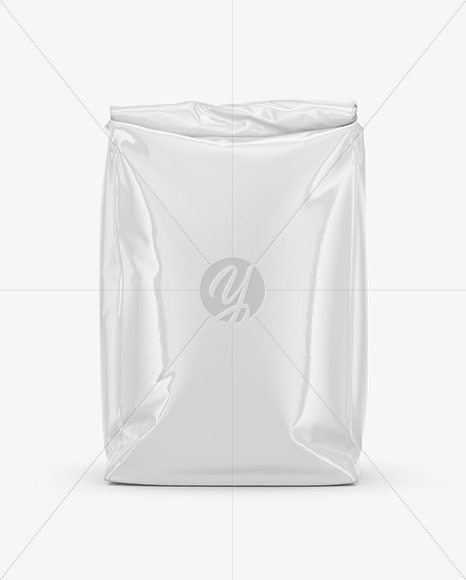 Download Metallic Food Bag Mockup Front View In Bag Sack Mockups On Yellow Images Object Mockups PSD Mockup Templates