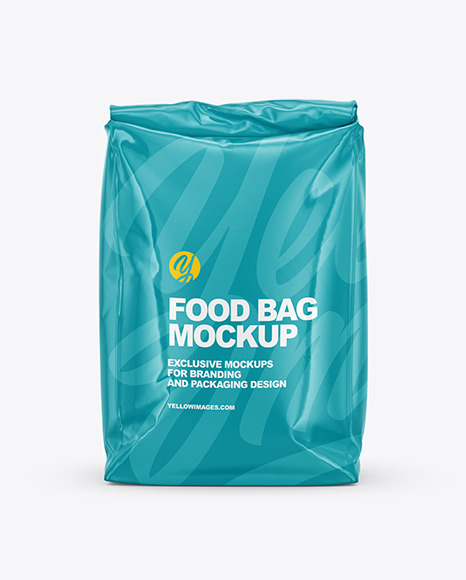 Download Matte Food Bag Mockup Front View Yellow Author PSD Mockup Templates