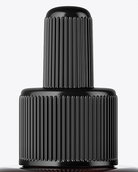 Dark Amber Glass Dropper Bottle Mockup PSD #2