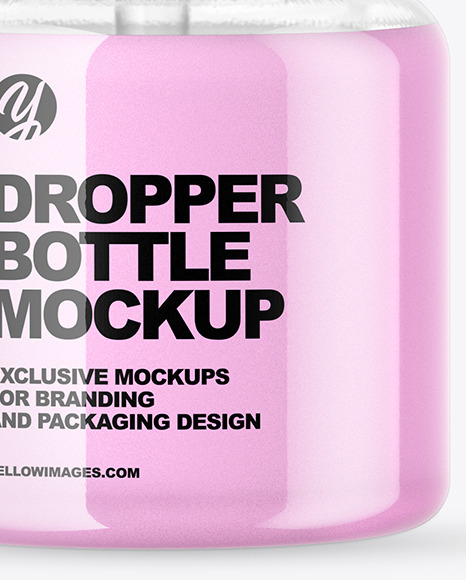 Clear Glass Dropper Bottle Mockup PSD #1