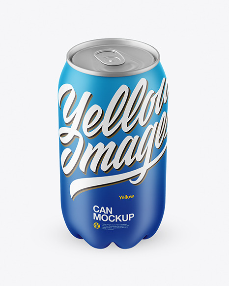 Download Matte Pet Can Mockup In Can Mockups On Yellow Images Object Mockups PSD Mockup Templates