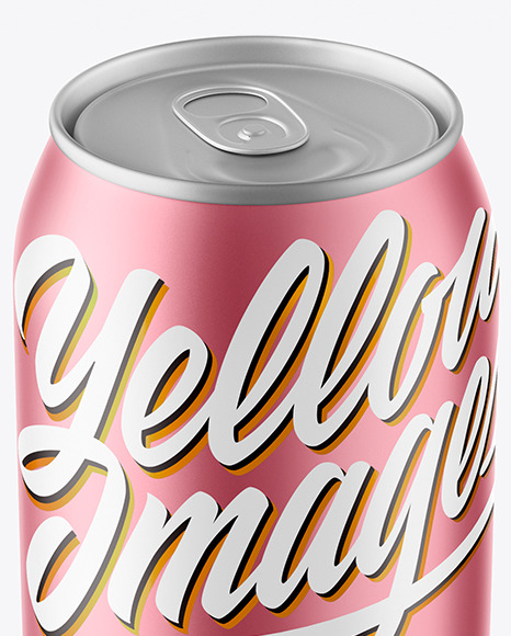 Metallized PET Can Mockup PSD #2